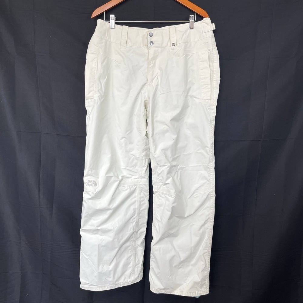 The North‎ Face Womens Snow Pants Size L White Hyvent Insulated Ski Snowboard